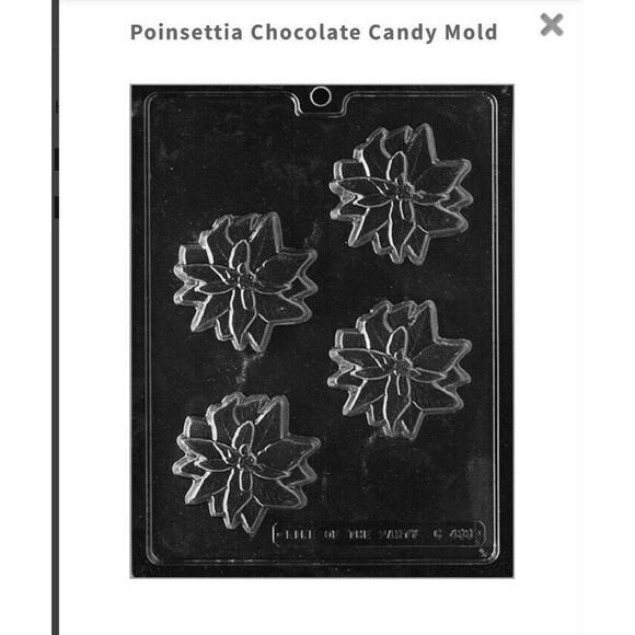 Cybrtrayd Christmas Candy Cane Poinsettia Molds Mdk25G-c433 Mdk50c-c021 - Picture 3 of 7